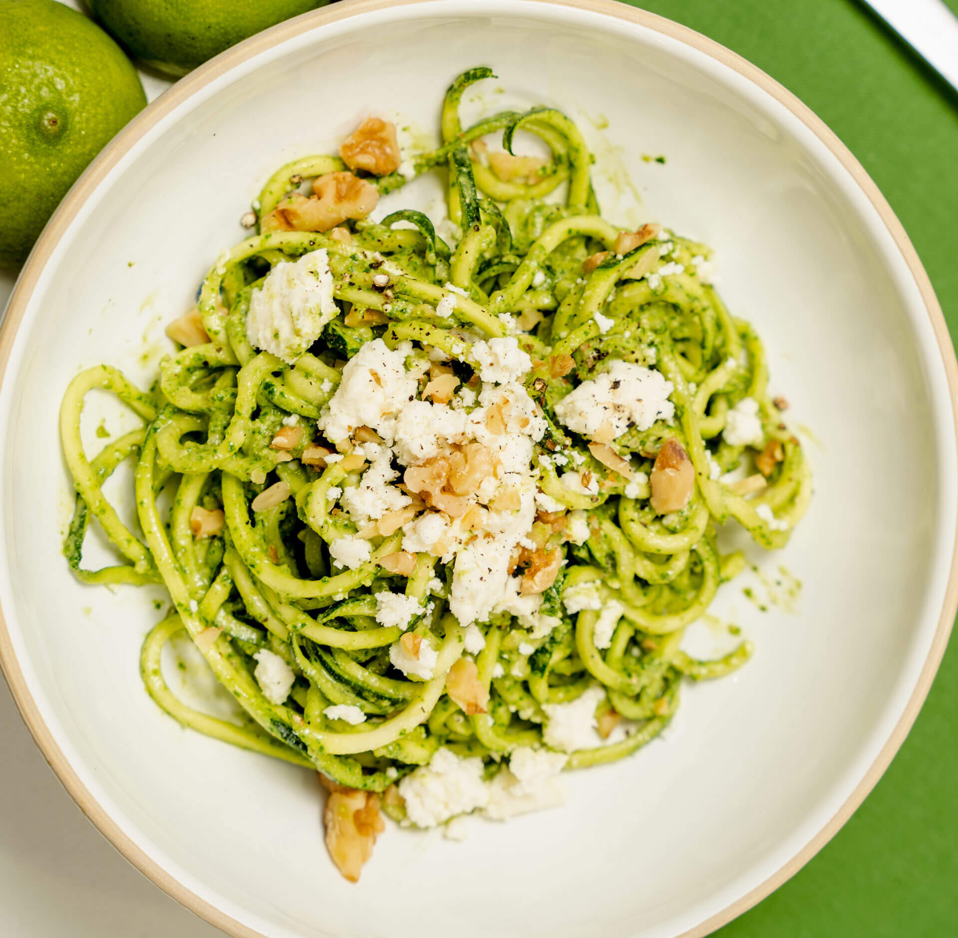 Zoodles Basil Spinach Lime Pesto