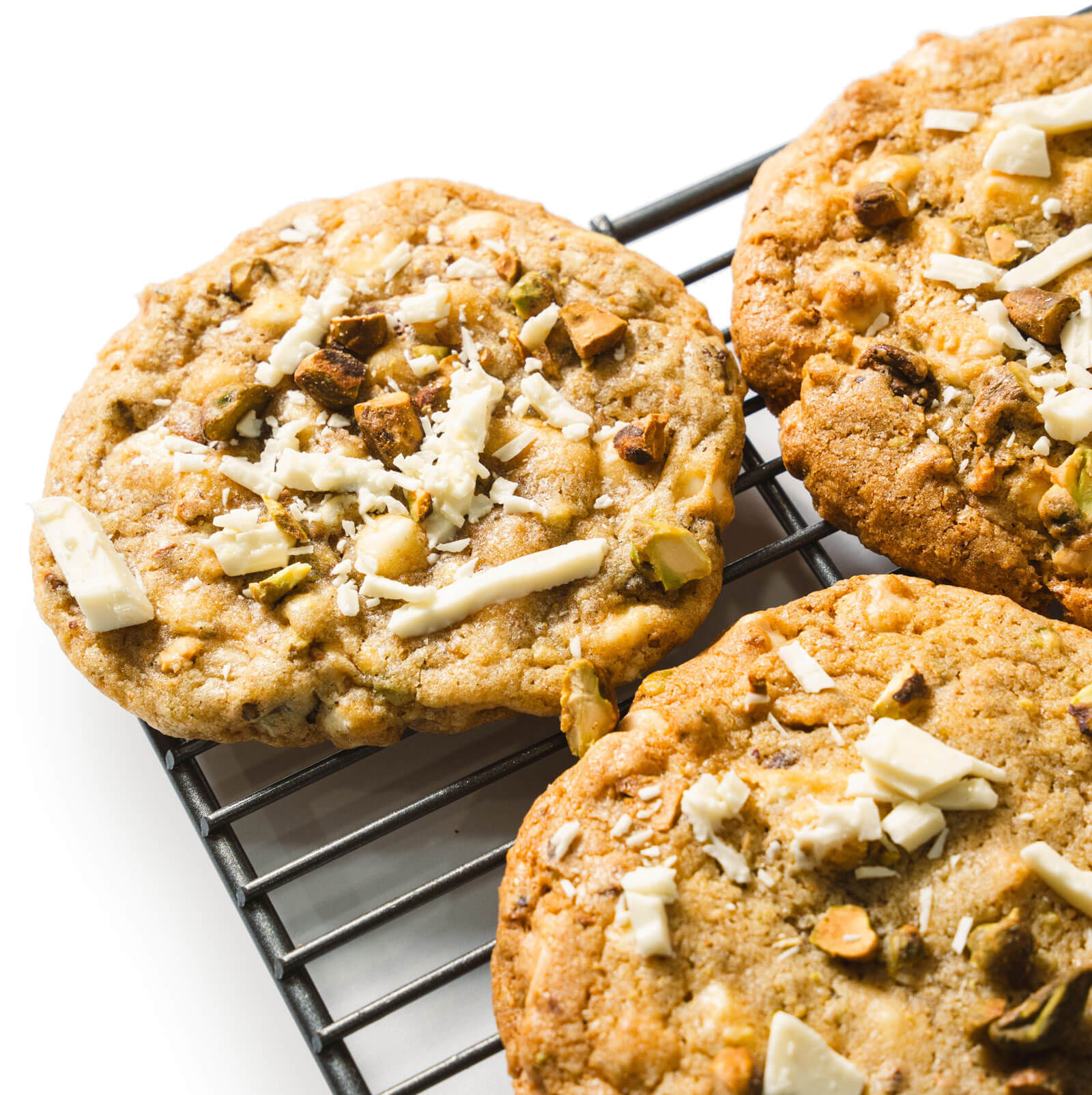 Pistachio and White Chocolate Chip Cookies